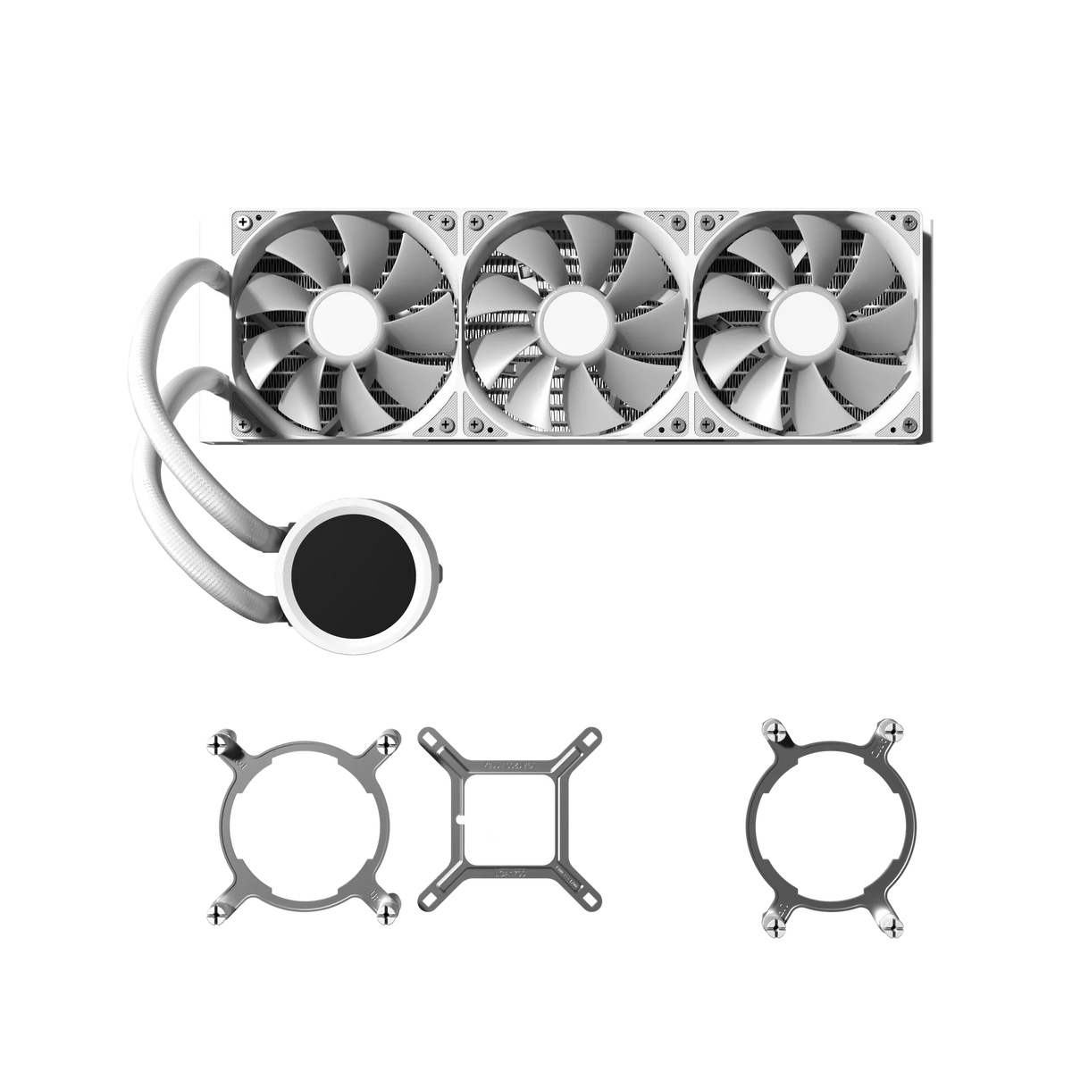 Aerocol Abyss L360 White with digital display - 360mm ARGB Liquid Cooler - Intel LGA1851/LGA1700   - AMD AM4/AM5.