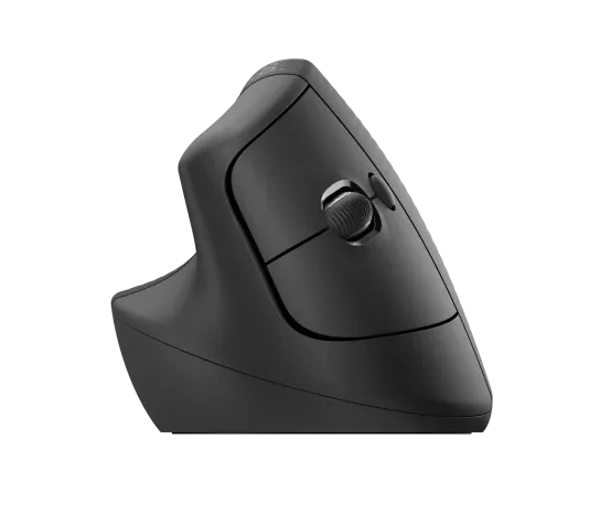 Logitech Lift Vertical Ergonomic Mouse, Right-hand, Vertical design, Optical, RF Wireless + Bluetooth, 4000 DPI, Graphite