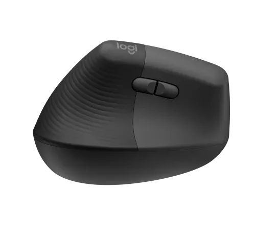 Logitech Lift Vertical Ergonomic Mouse, Right-hand, Vertical design, Optical, RF Wireless + Bluetooth, 4000 DPI, Graphite