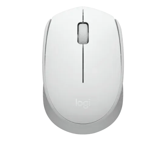 Logitech M171, Ambidextrous, Optical, RF Wireless, White