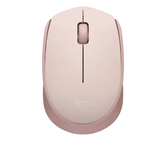 Logitech M171, Ambidextrous, Optical, RF Wireless, Pink