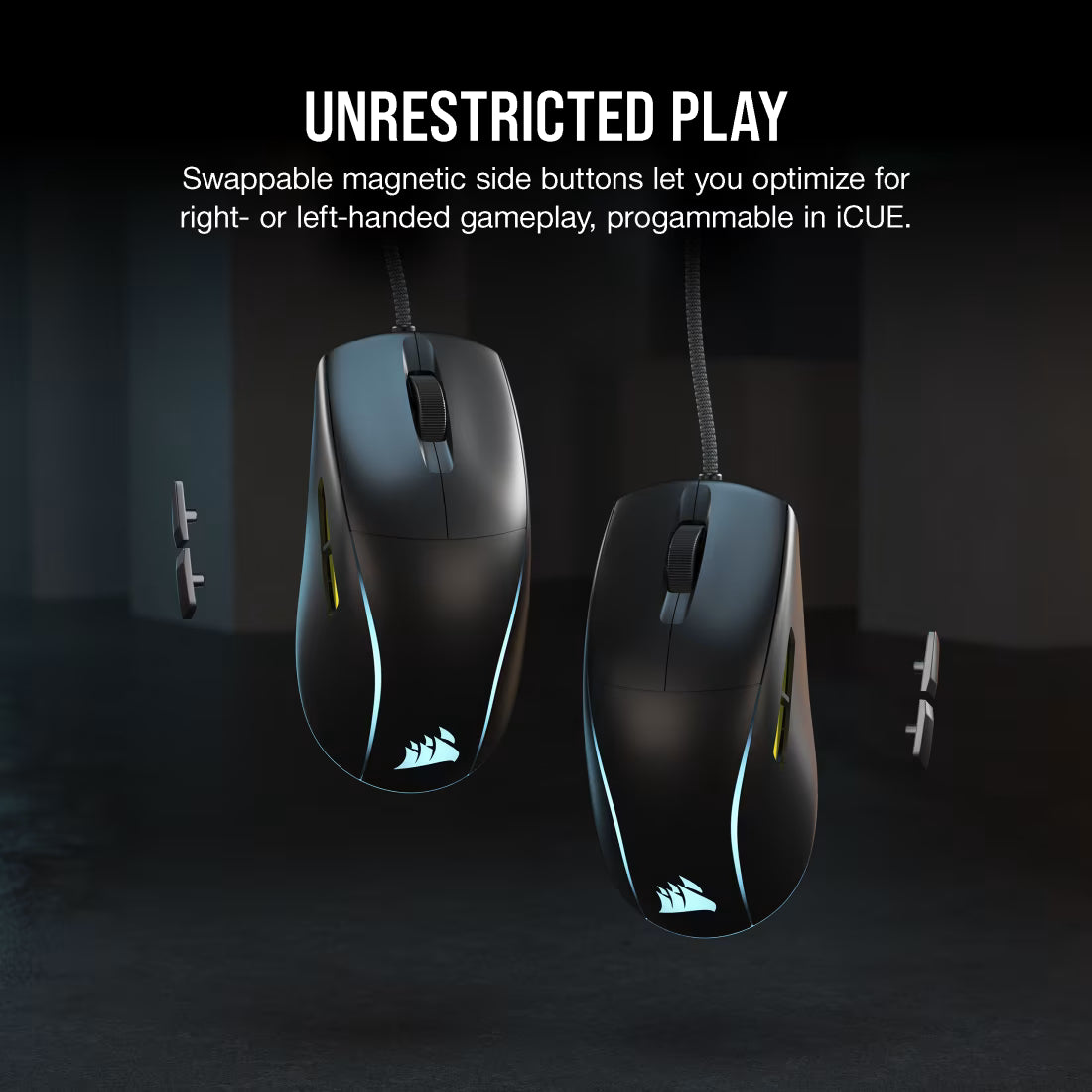 Corsair M75 Lightweight RGB Gaming Mouse; Black; 26000 DPI.
