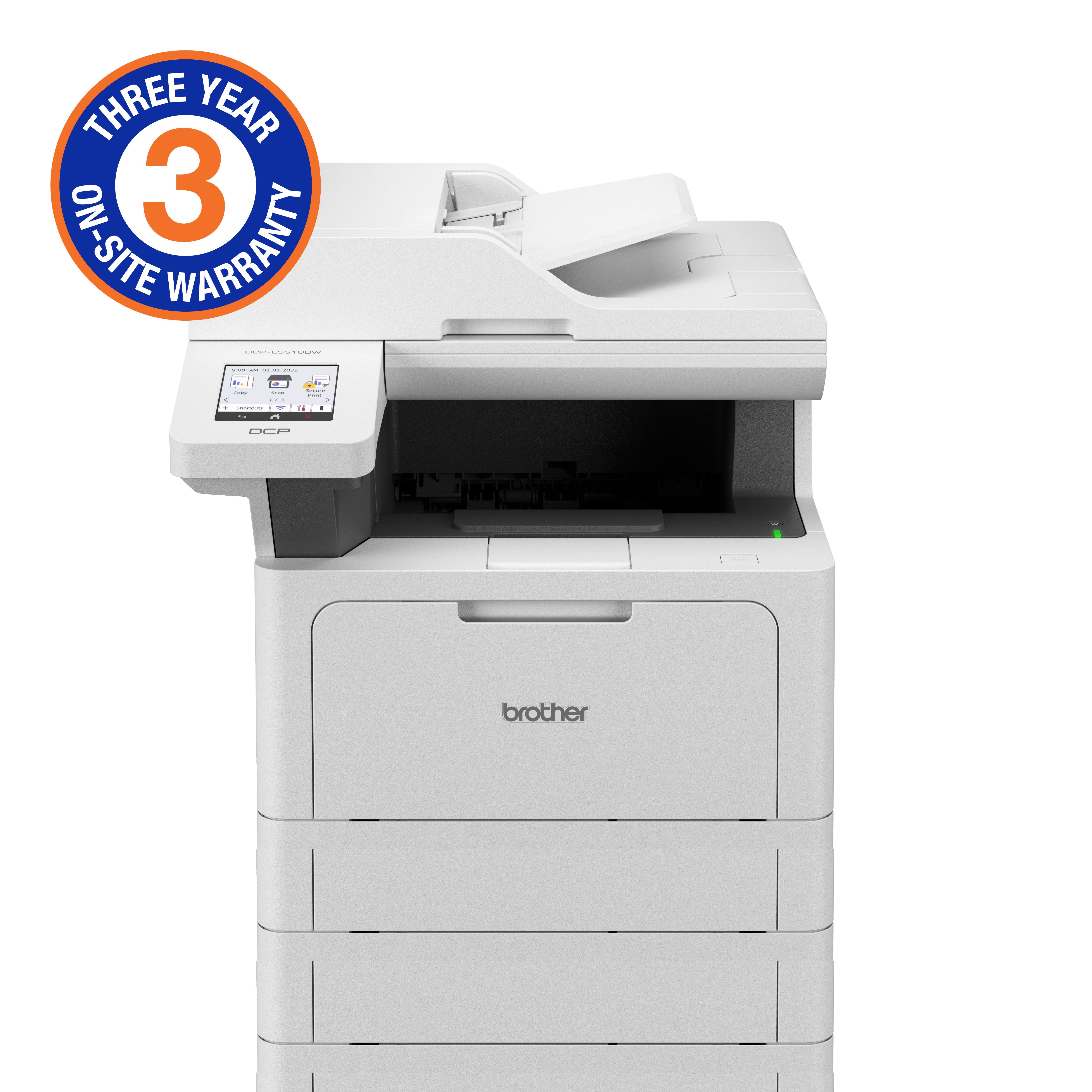 Brother Mid-Range Mono Laser 3-IN-1 and Duplex printing/ wired and wireless networking capabilities (3YR onsite)