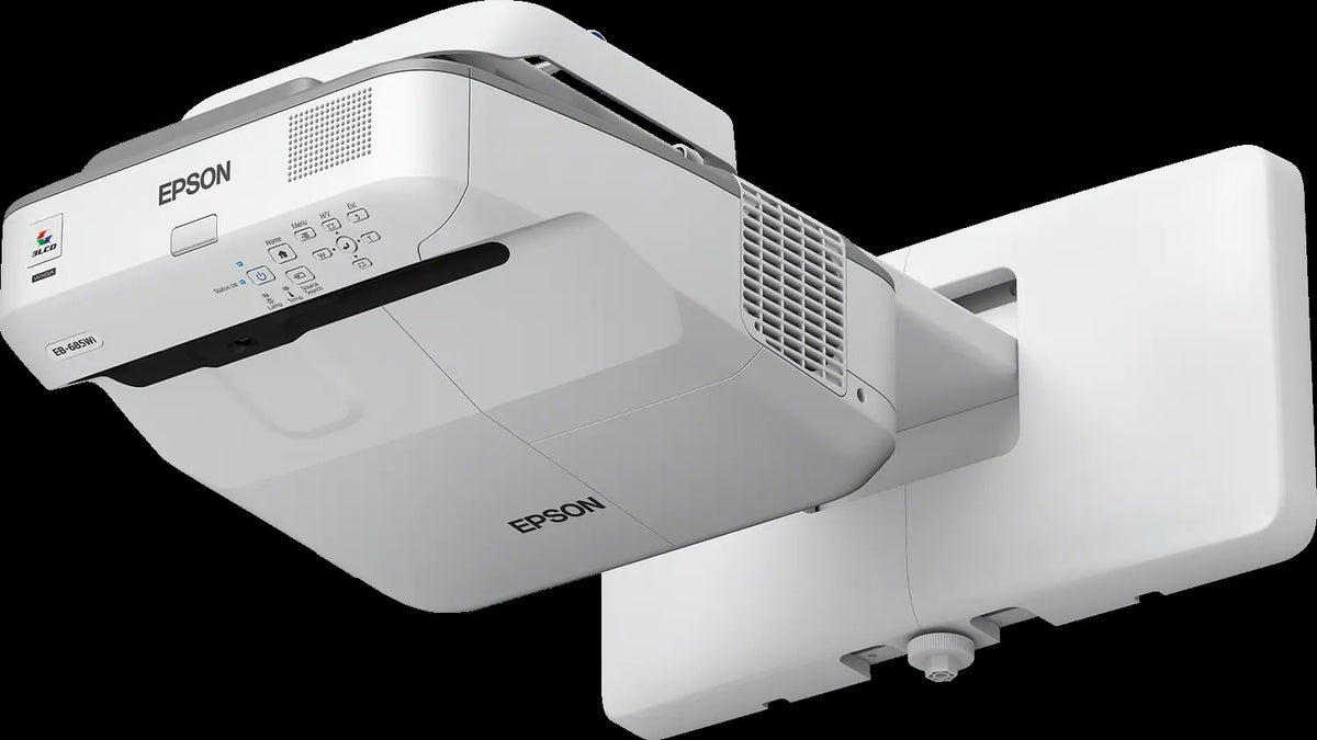 Epson 3500lm WXGA 1280x800 16:10 Lamp USB 2VGA 3HDMI RS-232C Wi-FiOptional NoBag White BracketIncl UltraShortThrow