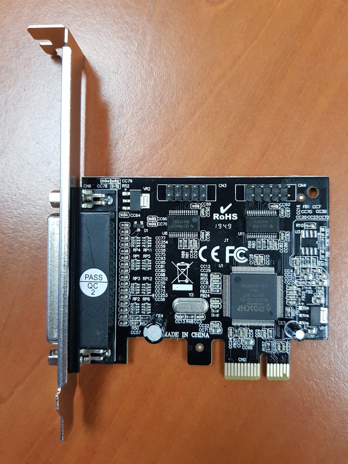 PCIe 2 PORT SERIAL+1 PORT PARALLEL IC9910 W/LP BRACKET.