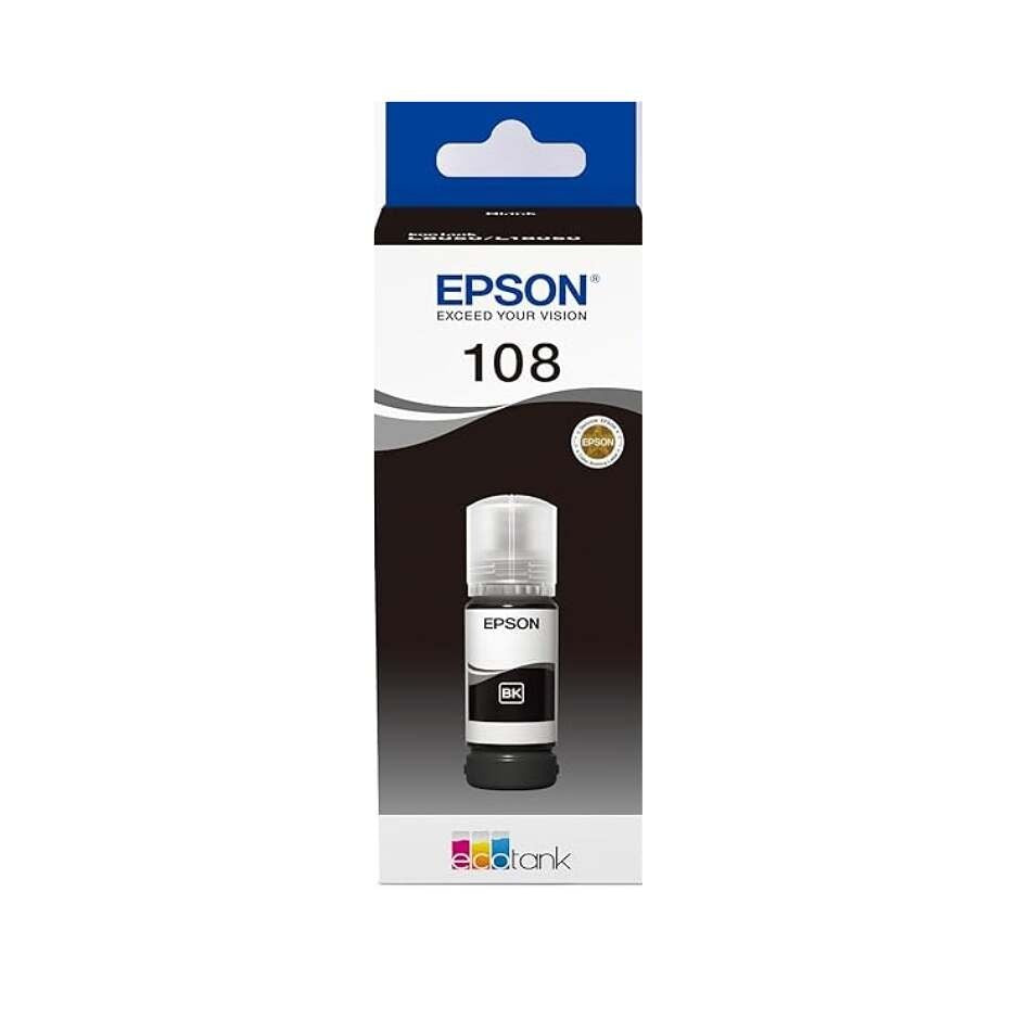 Epson 108 Ink Bottle Black 70ml for L8050 / L18050