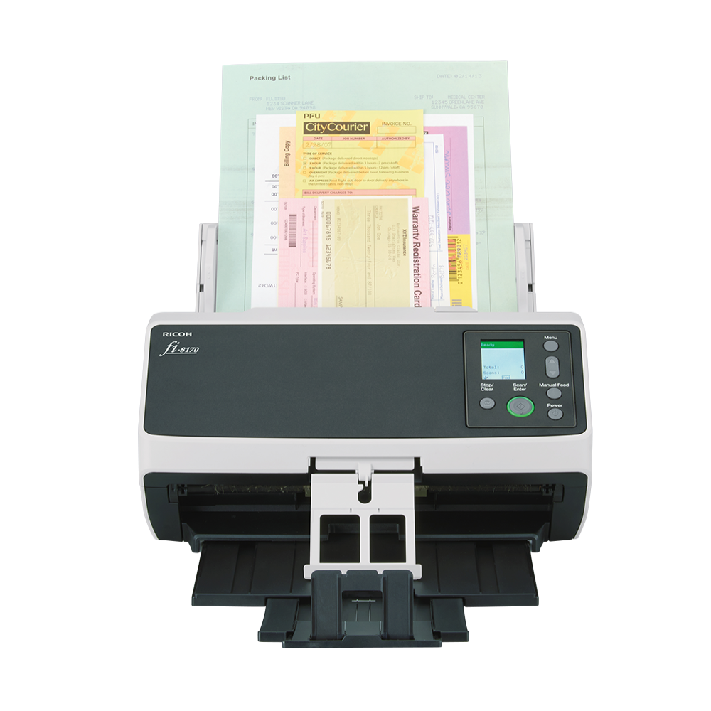 Ricoh fi-8170 A4 70ppm/140ipm Duplex ADF USB3.2 LED Desktop Workgroup Scanner -please purchase clover cable