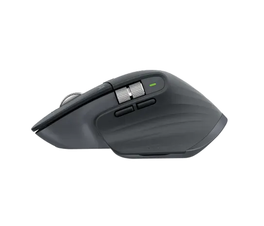 Logitech MX Master 3S Performance Wireless Mouse, Right-hand, Laser, RF Wireless + Bluetooth, 8000 DPI, Graphite