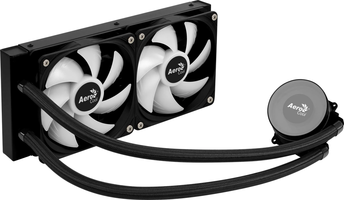 Aerocool Oasis L240 Black - 240mm ARGB Liquid Cooler - Intel LGA1851/LGA1700; AMD AM4/AM5