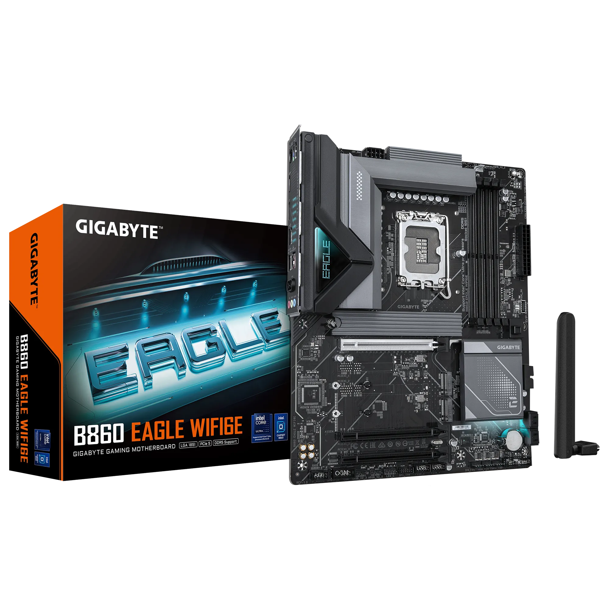 GIGABYTE Intel® B860 Chipset for LGA 1851; 4x DDR5; 3x M2; HDMI/DP ; ATX. 