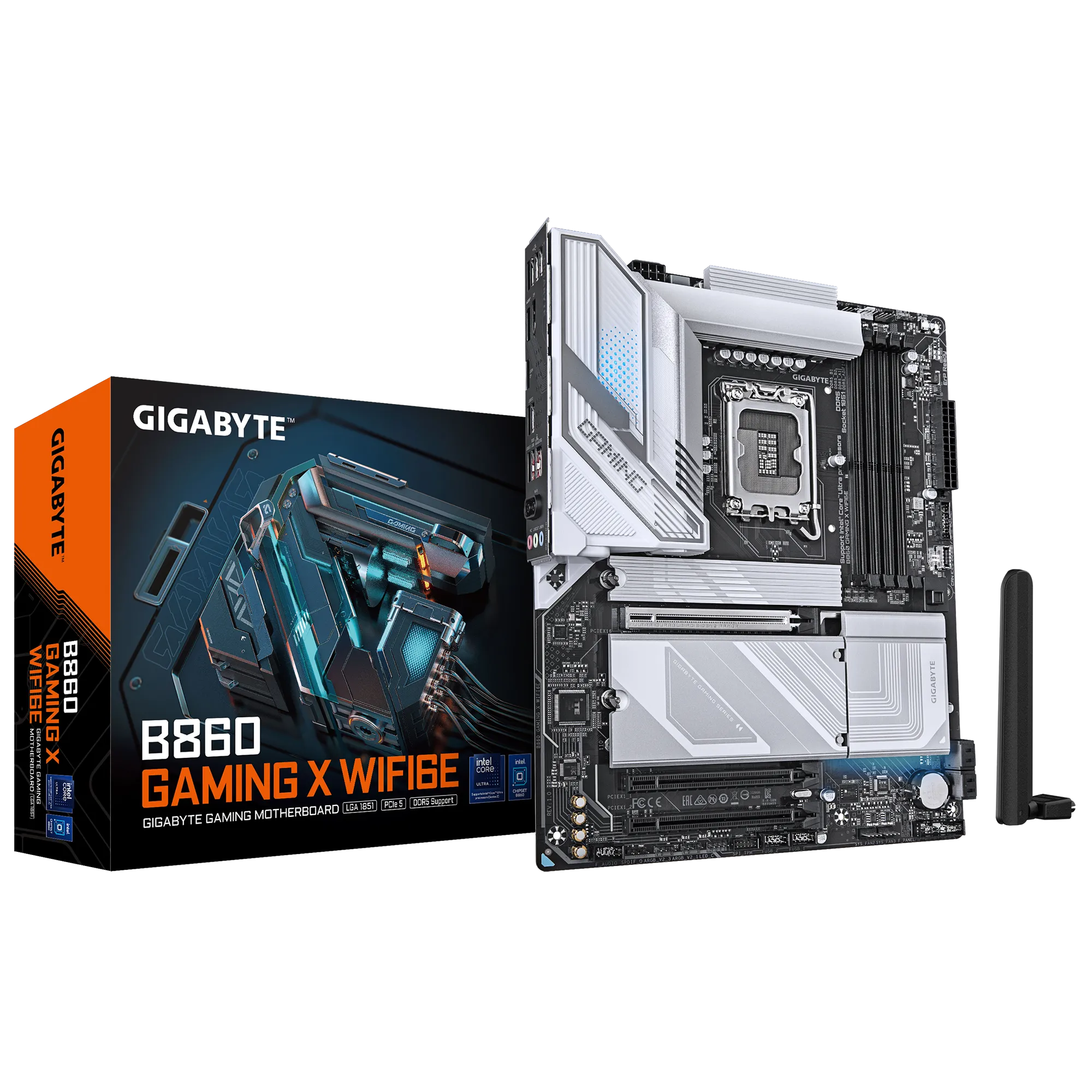 GIGABYTE Intel® B860 Chipset for LGA 1851; 4x DDR5; 3x M2; HDMI/DP/USB4.0 ; ATX. 