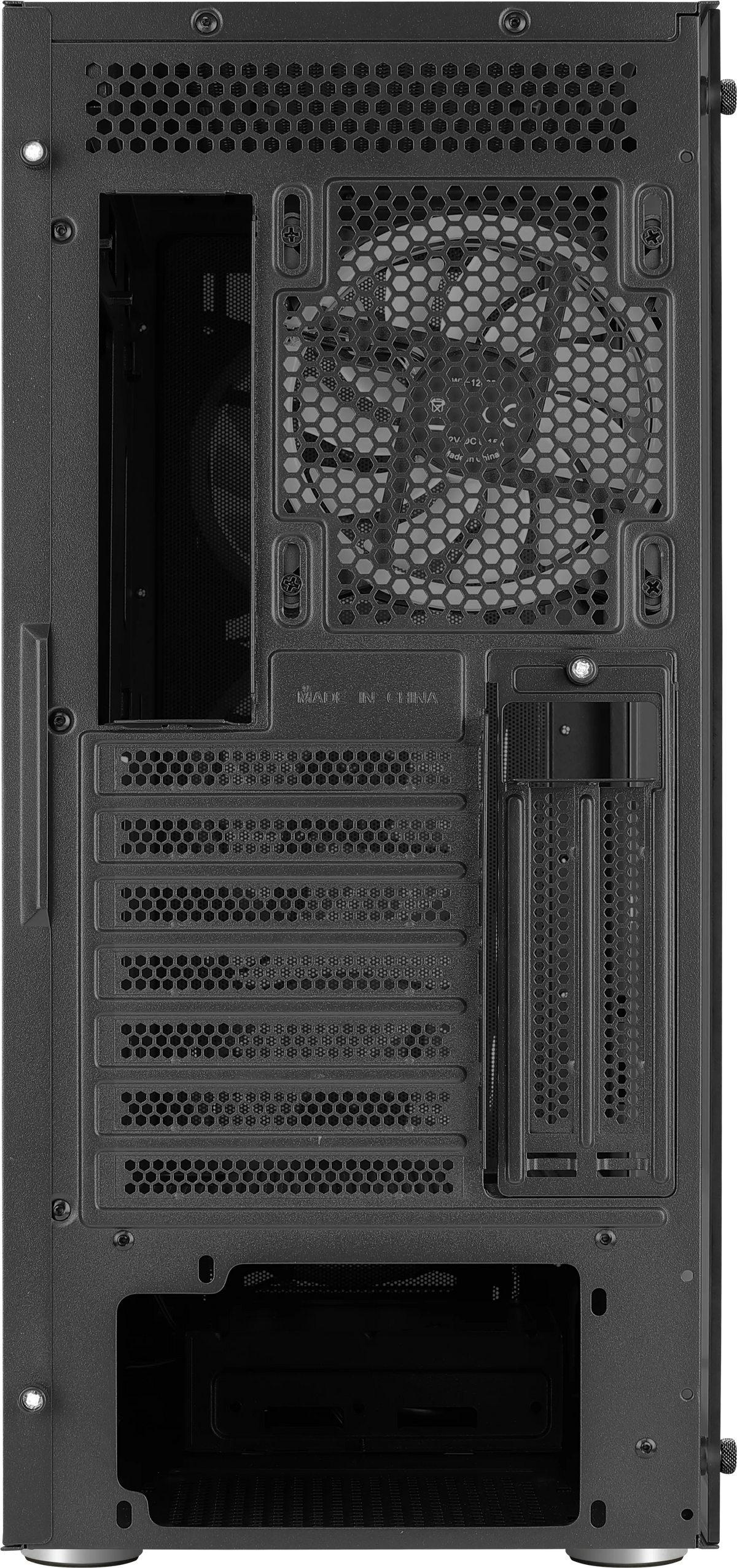 Aerocool Prism ARGB Black Mid tower case - 120mm ARGB Fan x 4; 6-port ARGB control hub - ATX - 2x 2.5'' or 2x3.5'' - 360 Radiato