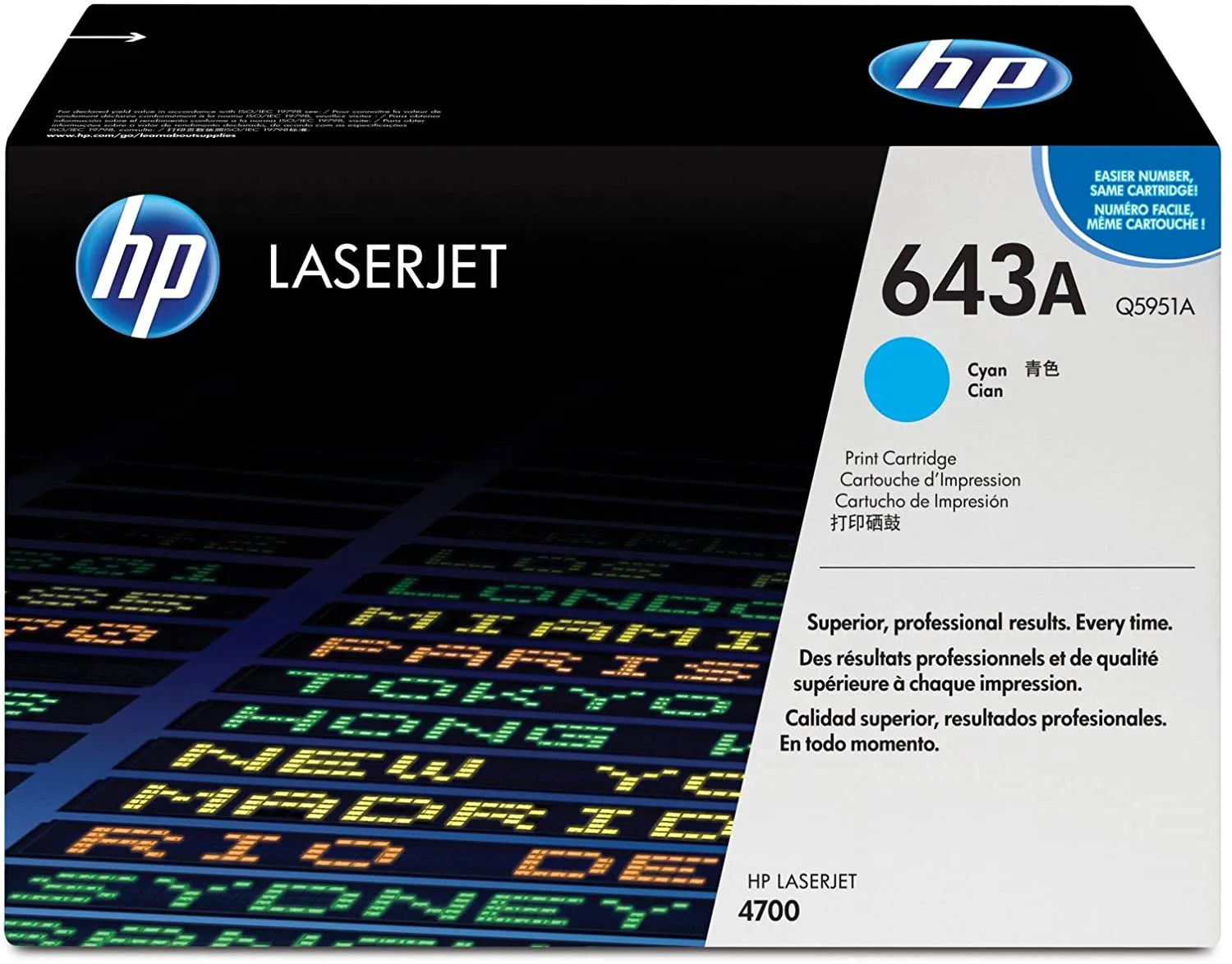 HP 643A Cyan Toner - 10000 Pages.