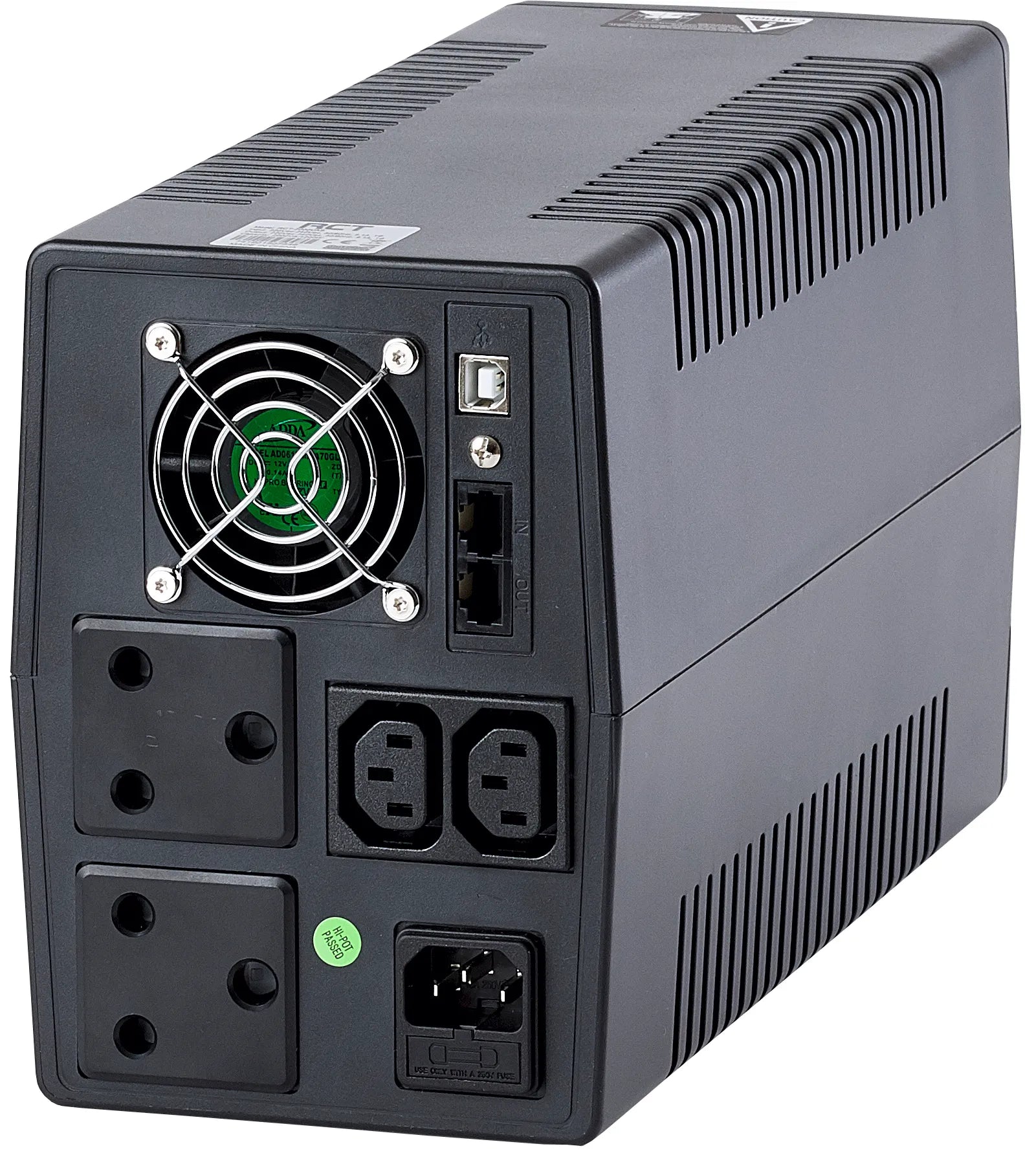 RCT 2000VAS LINE-INTERACTIVE UPS (1200W; LED DISPLAY; 1 x USB Comm PORT;PLUS 2x SA WALL SOCKET 