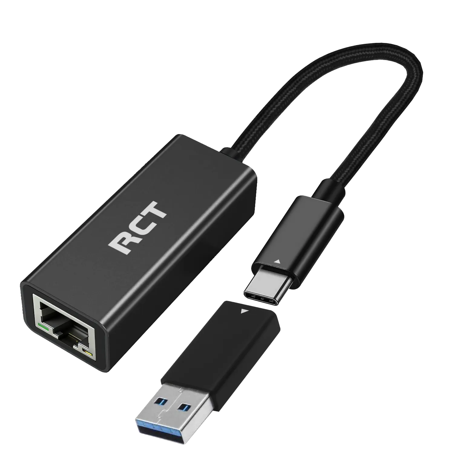 RCT USB 3.0 type Gigabit ethernet adapter with C & A converter