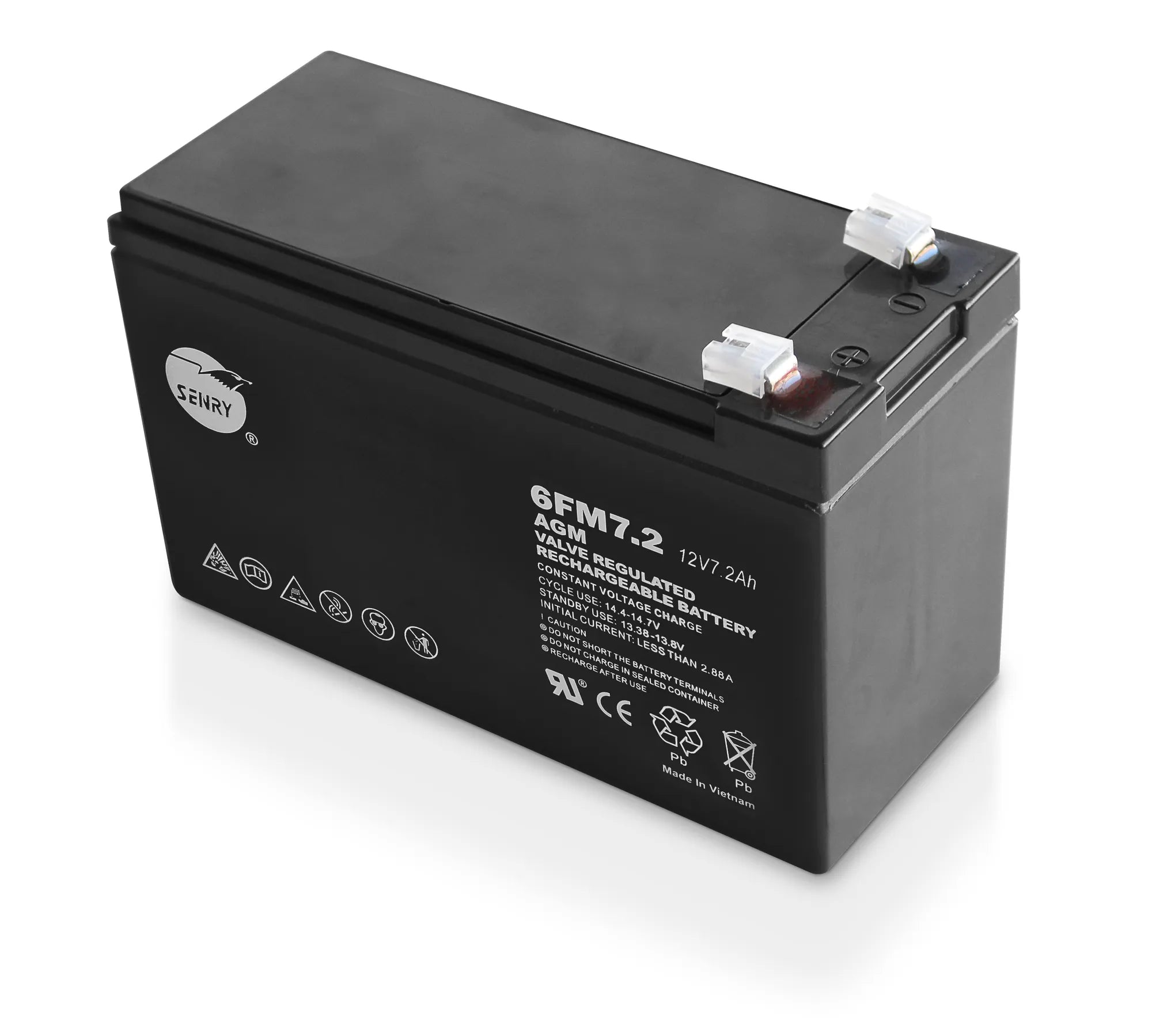 RCT SENRY 12V DC 7AH RECHARGEABLE SEALED AGM BATTERY