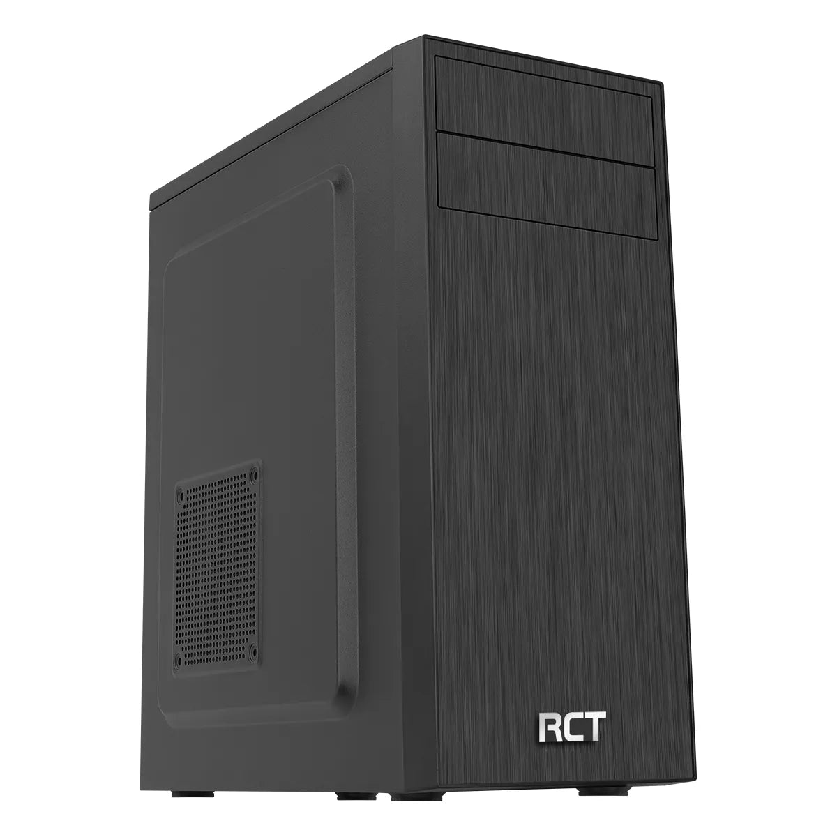 RCT Mid ATX Case with DVD drive slot - Black + 550W; 1x Fan. Up to 1 x 5.25” ODD; 3 x 3.5” HDDs (2 x 3.5”/2.5?) or 4 x 2.5” SSD