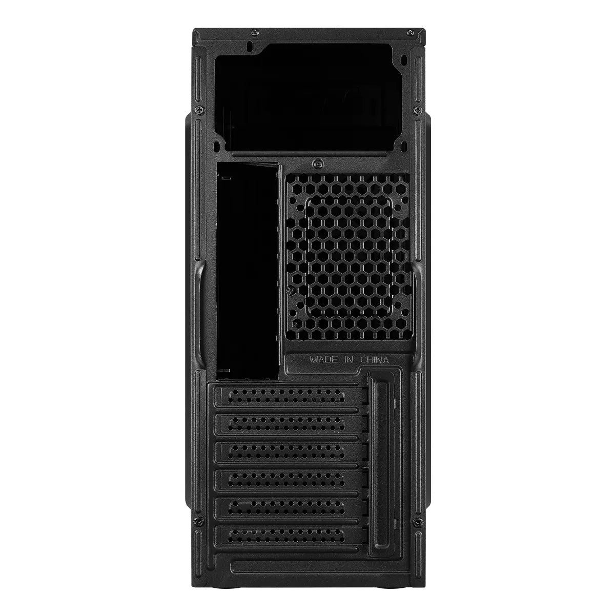 RCT Mid ATX Case with DVD drive slot - Black + 550W; 1x Fan. Up to 1 x 5.25” ODD; 3 x 3.5” HDDs (2 x 3.5”/2.5?) or 4 x 2.5” SSD