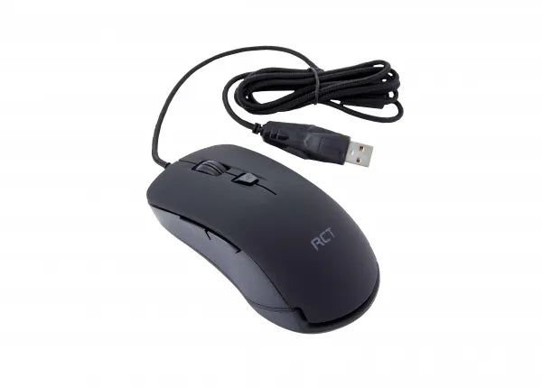 RCT CT12 Optical USB Mouse Black Color 3200 DPI