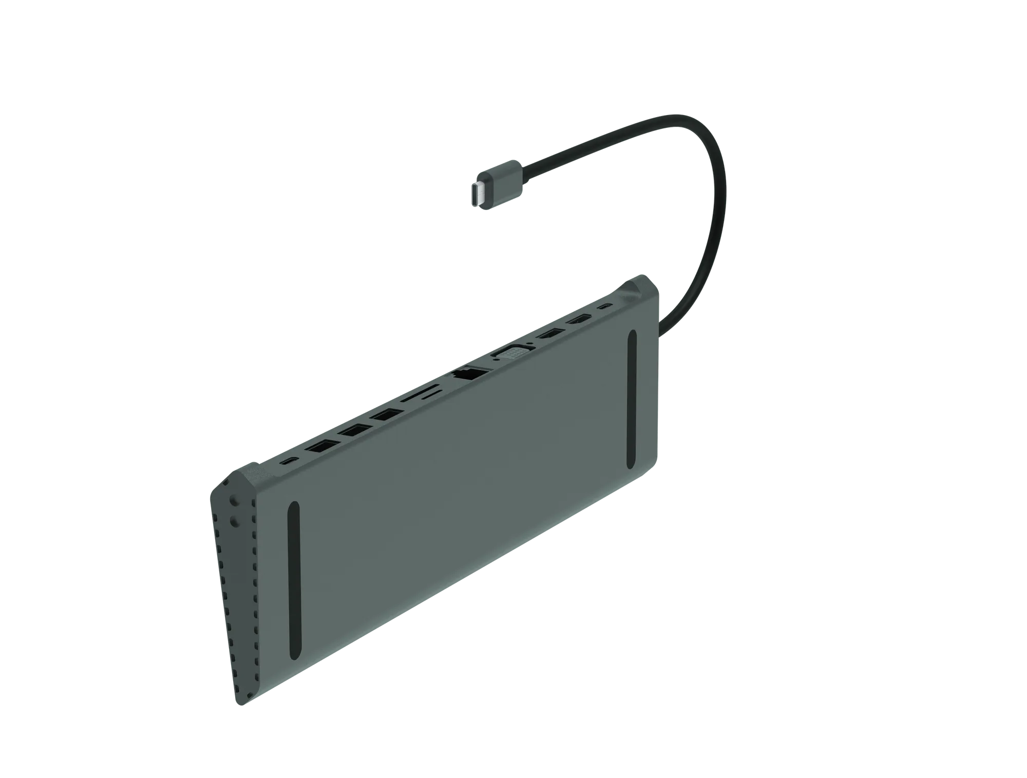 RCT 13-in-1 USB type C dock with MST function;1 HDMI; 1 DP; 1 VGA; 3 USB 3.0; 1 RJ45; PD; 3.5mm audio & mic; SD/TF3.0 reader