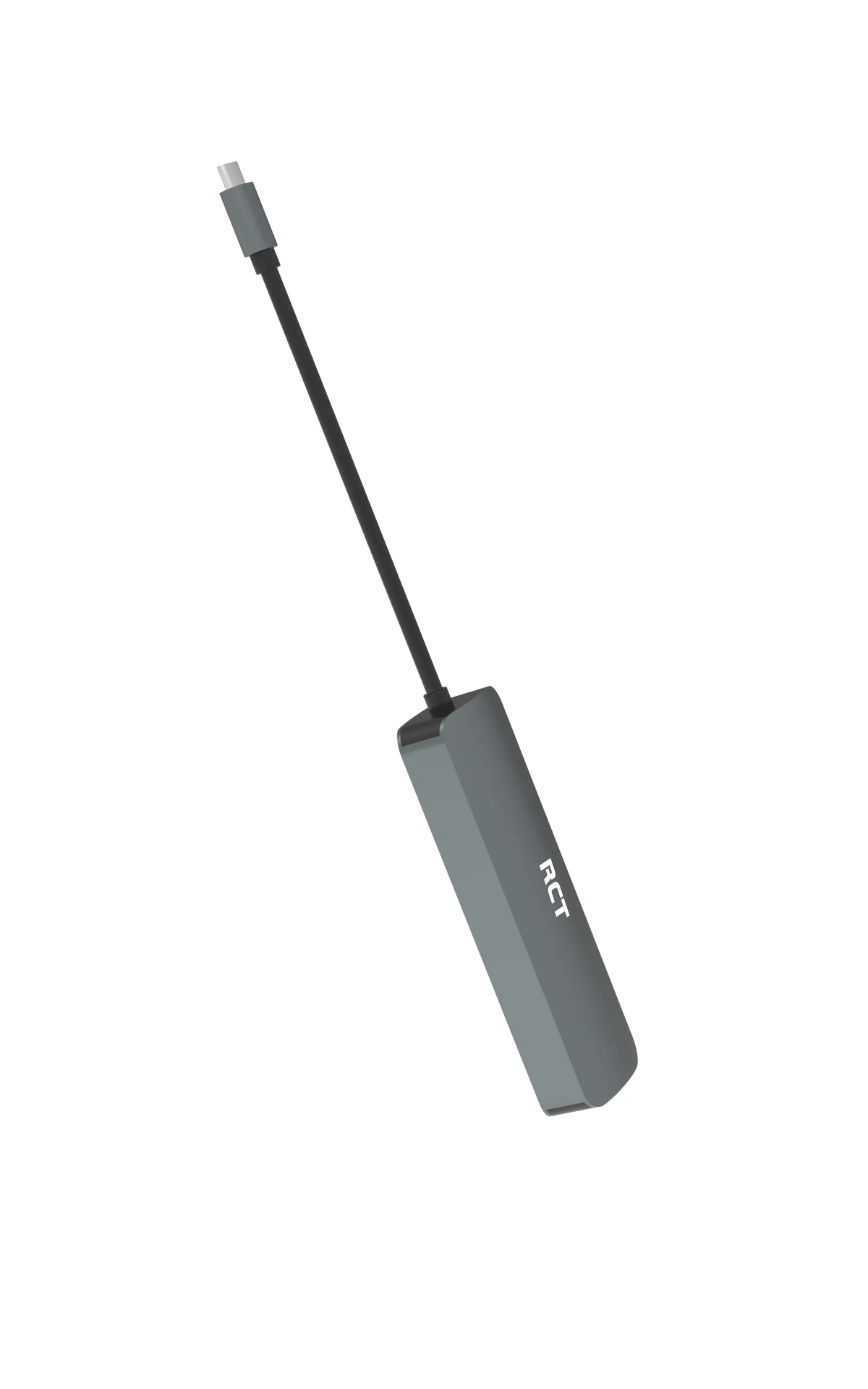 RCT compact 4-in-1 USB type C hub with 1 HDMI; 1 USB 3.0; RJ45 and USB C Power pass-through