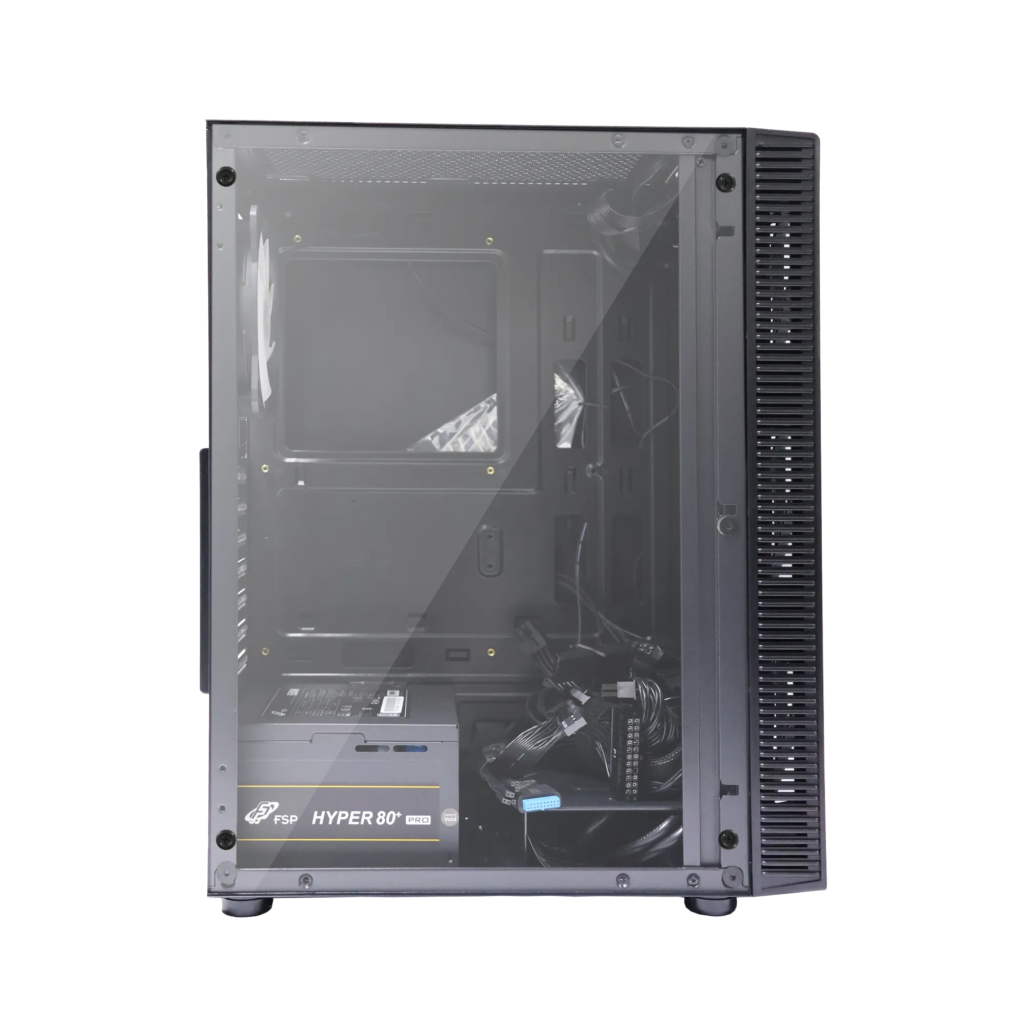 RCT Gaming ATX Case - Black + 550W; 4x RGB fans