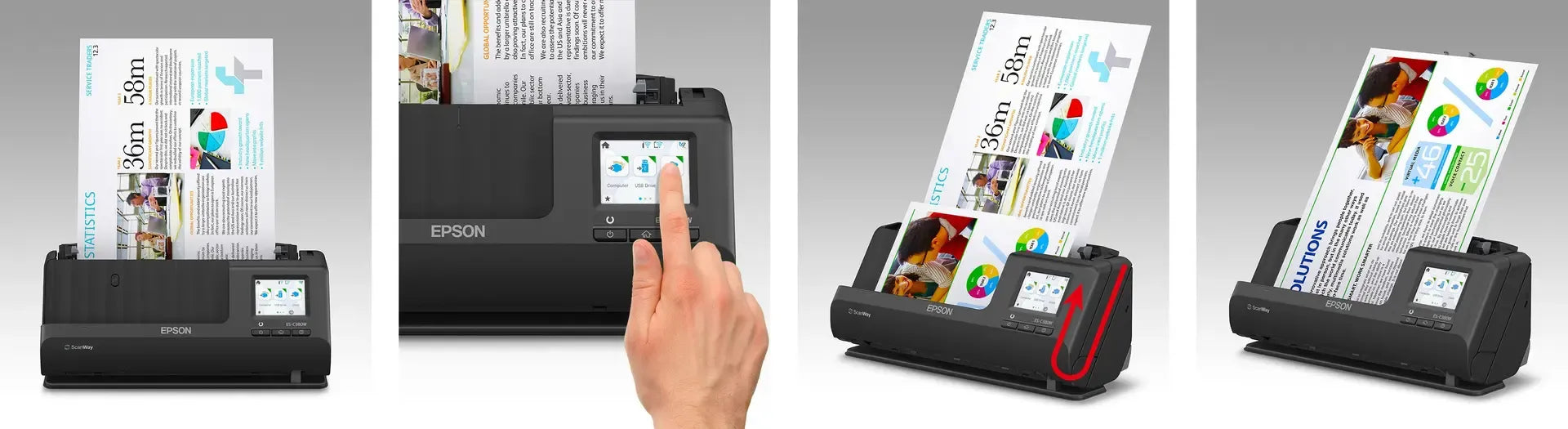 Epson ES-C380W A4 Compact Network Scanner