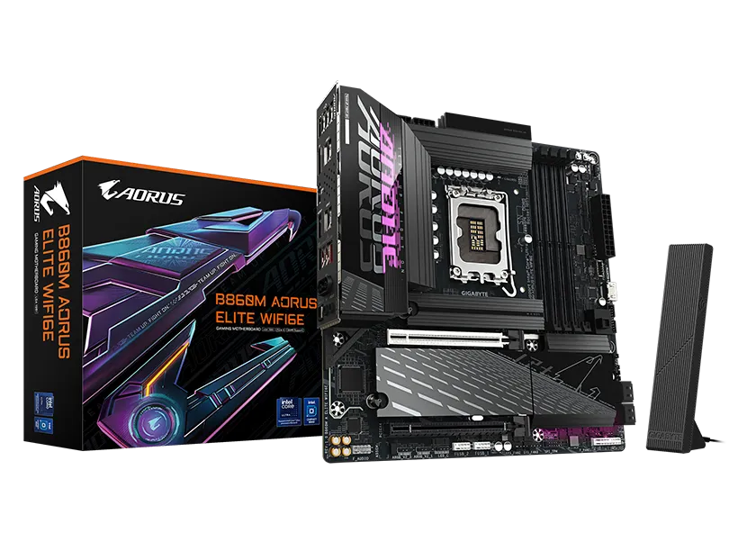 GIGABYTE Intel® B860 Chipset for LGA 1851; 4x DDR5; 3x M2; HDMI/DP/USB4.0 ; mATX. 