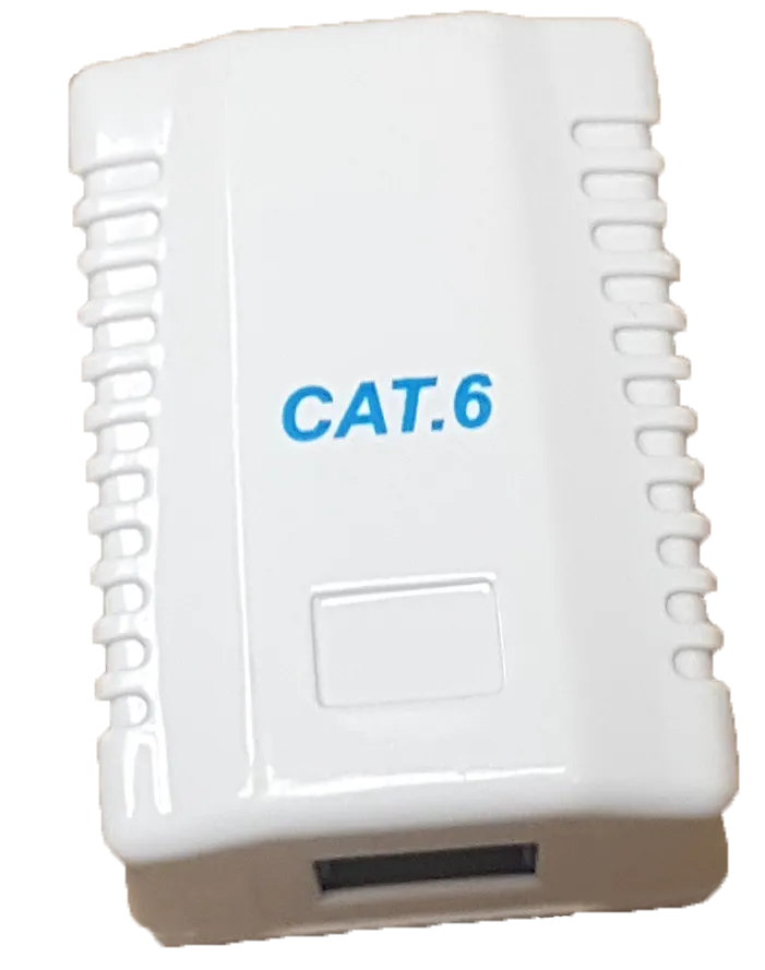 RCT CAT6 SINGLE PORT WALL BOX