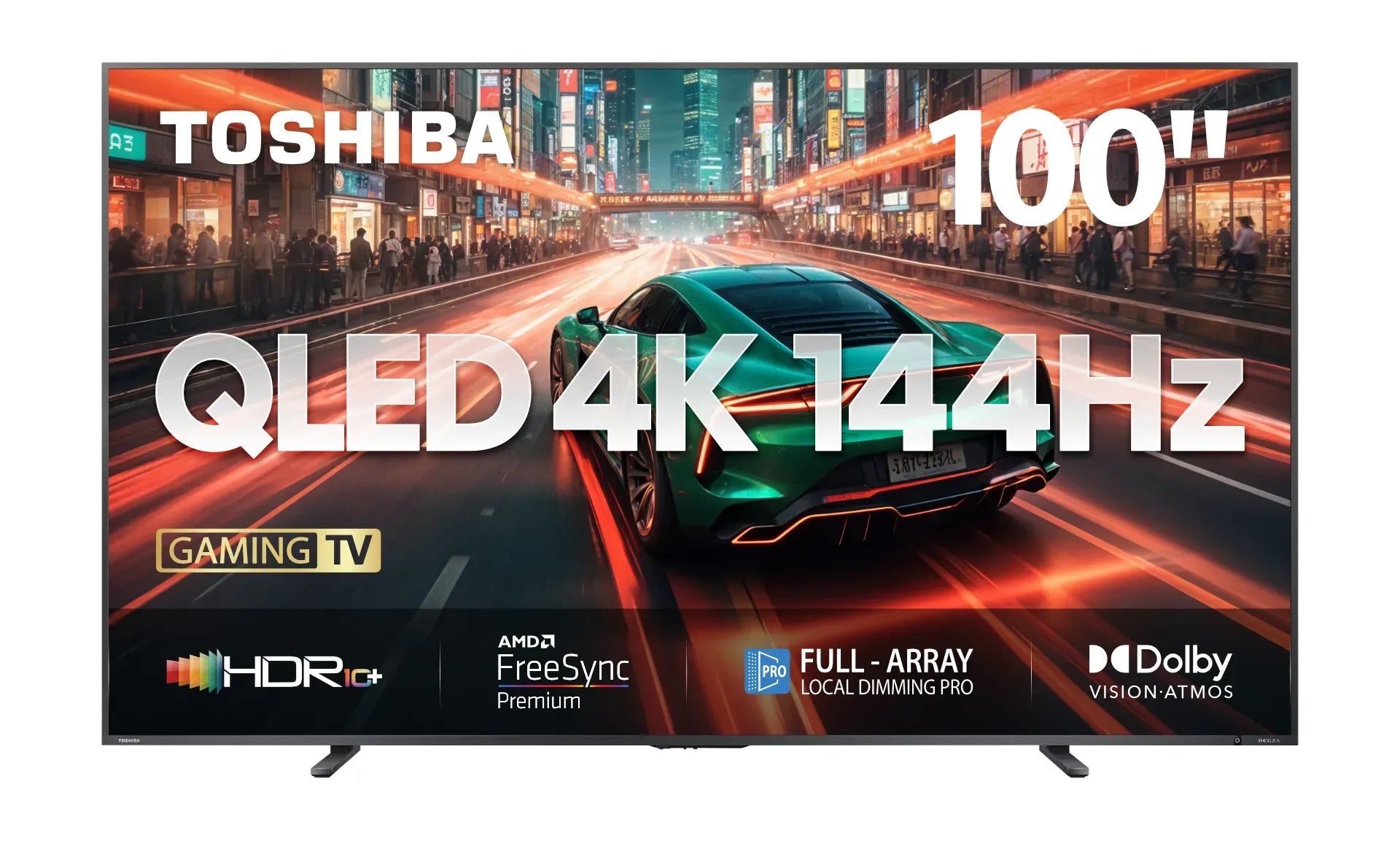 Toshiba 100Z670NN 100''; Resolution : 3840 x 2160; HDMI x 3; USB x 2; Dolby Vision and Atmos; Quantum Dot Technology; AI 4K Upsc
