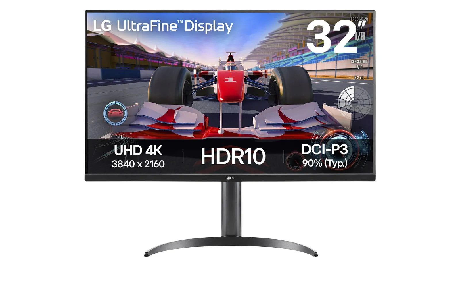 LG UltraFine 32'' 4K UHD VA Monitor incl Speakers; 3840x2160 VA; 2x 5W Speakers; HDMI; Display Port; Tilt/Height/Pivot
