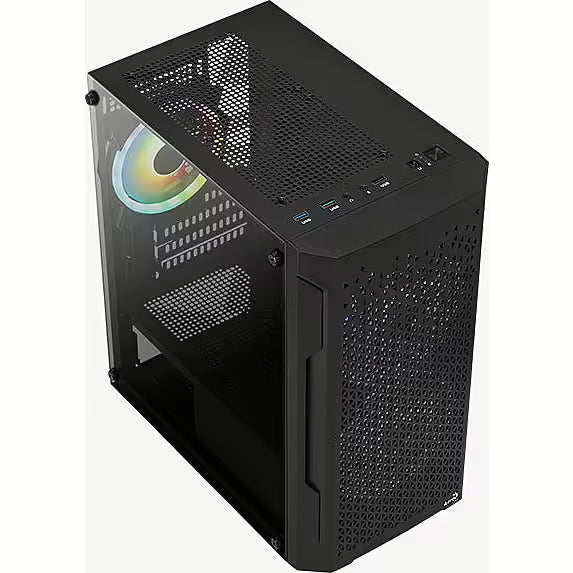 Aerocool Trinity Mini Black tower case - 2x 140mm and 1x 120mm RGB included - Micro ATX - 2x3.5'' or 3x 2.5'' - 240mm radiator