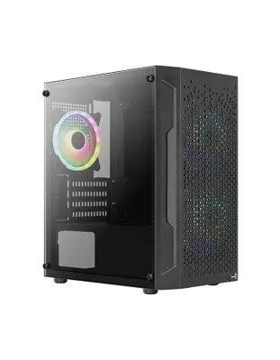 Aerocool Trinity Mini Black tower case - 2x 140mm and 1x 120mm RGB included - Micro ATX - 2x3.5'' or 3x 2.5'' - 240mm radiator