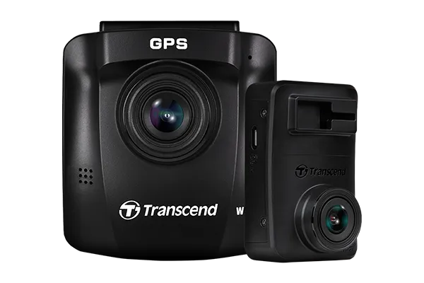 Transcend DP620 Front & Rear dual Dashcam with 2 x 64GB high