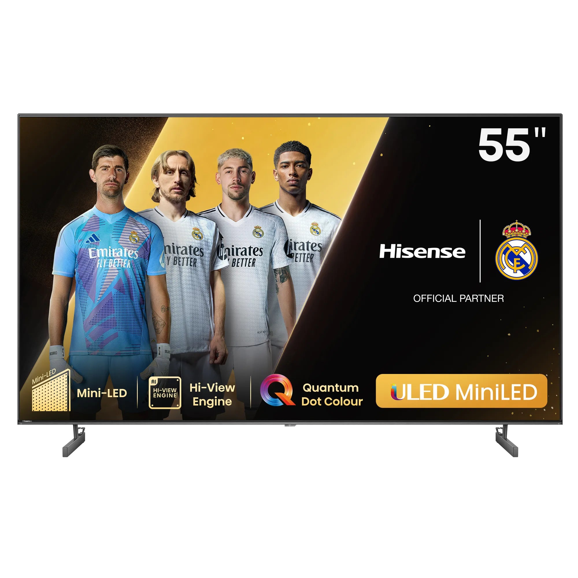 Hisense 55U6N-PRO 55'' 60HZ Mini ULED Smart TV; Quantum Dot Colour;Dolby Vision IQ; Dolby Atmos®; Game Mode Plus;120 High Refres