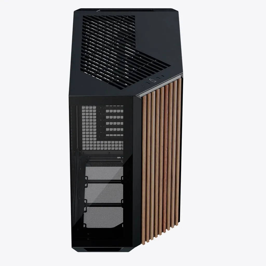 Aerocool APNX V1 premium Black and Wood mid-tower ATX case -Supports up to 10 fans -  6x2.5'' or 2x 3.5'' - 360mm radiator -