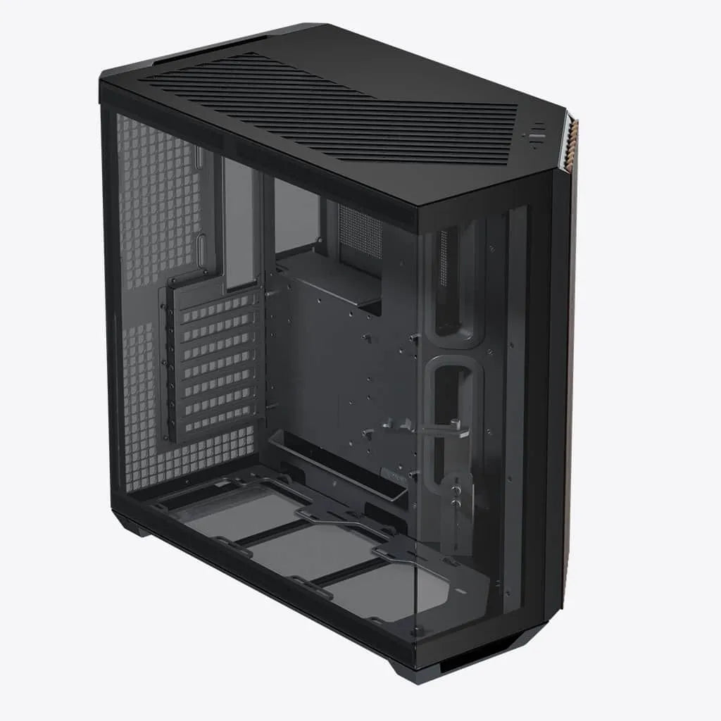 Aerocool APNX V1 premium Black and Wood mid-tower ATX case -Supports up to 10 fans -  6x2.5'' or 2x 3.5'' - 360mm radiator -