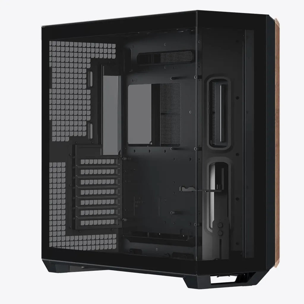 Aerocool APNX V1 premium Black and Wood mid-tower ATX case -Supports up to 10 fans -  6x2.5'' or 2x 3.5'' - 360mm radiator -