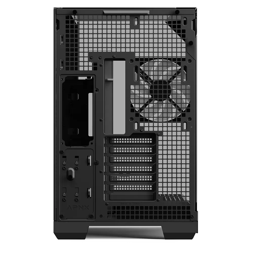 Aerocool APNX V2 Vision Black 3 glass panel case. X-Pand Flow design 4x ARGB Fan included - 360mm radiator  - (APCM-VI02143.11)