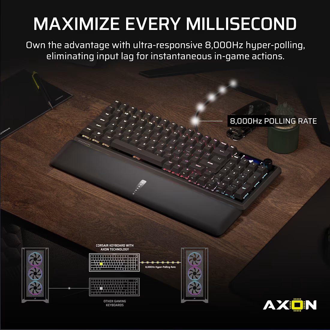 Corsair VANGUARD  96% Gaming Keyboard - MLX Fusion tactile switches - Black.