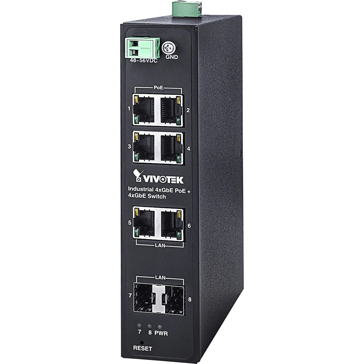 VIVOTEK AW-IHT-0800, Unmanaged, L2, Gigabit Ethernet (10/100/1000), Full duplex, Power over Ethernet (PoE)