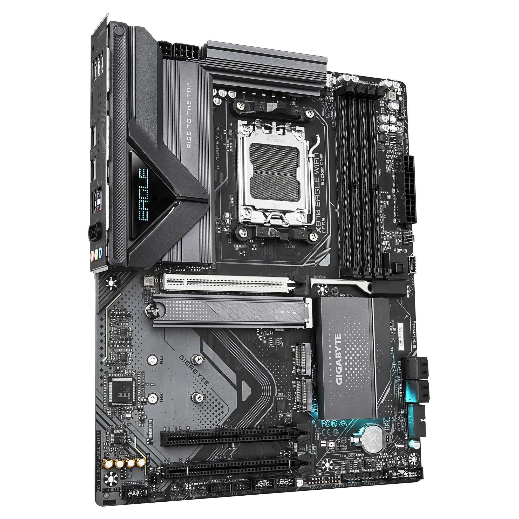 GIGABYTE AMD X870 Chipset for AMD AM5; 4x DDR5; 3x M2; HDMI/2 x USB4® USB Type-C®; ATX. 