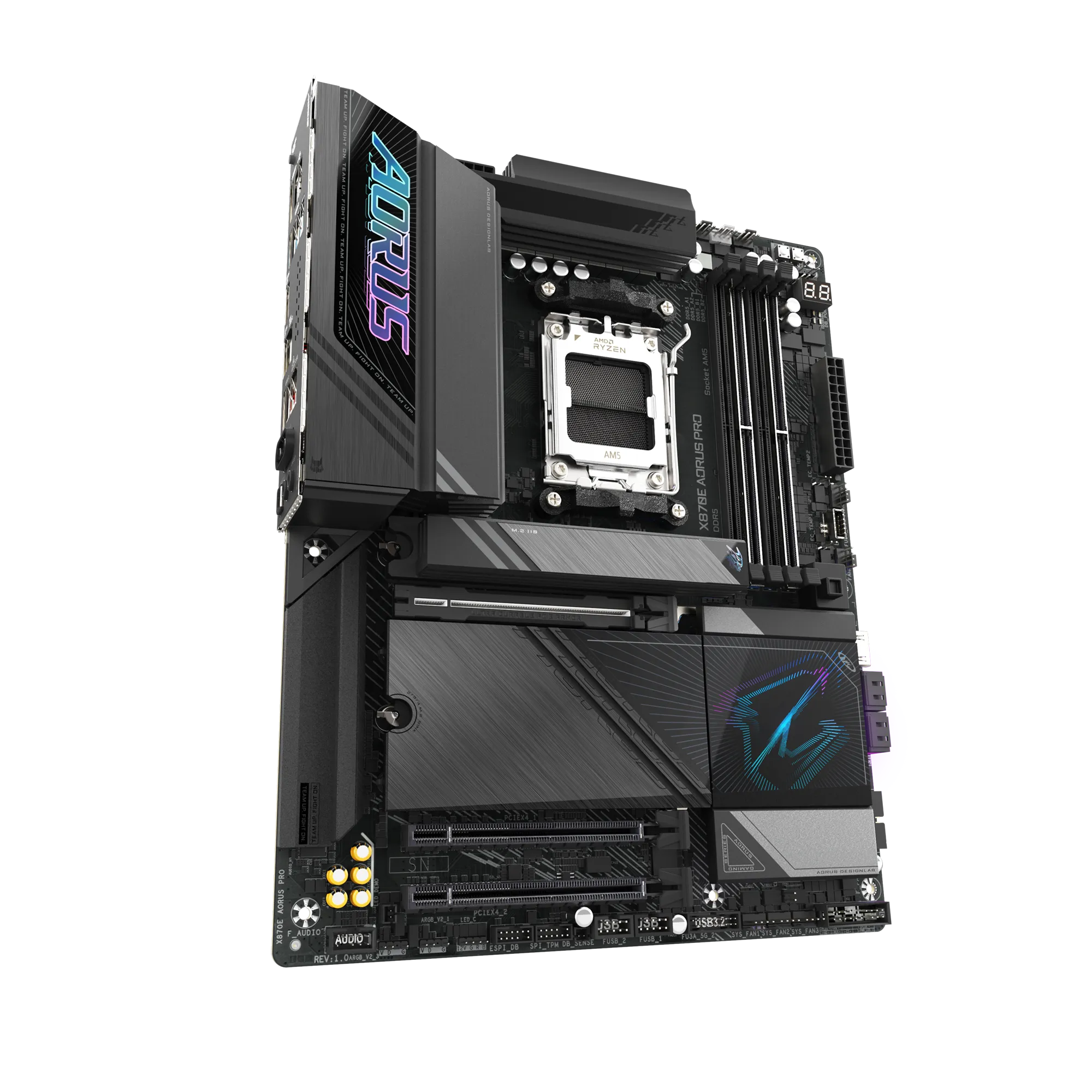 GIGABYTE Aorus AMD X870 Chipset for AMD AM5; 4x DDR5; 4x M2; 2x HDMI (1x front)/2 x USB4® USB Type-C®; Wi-Fi 7; ATX. 