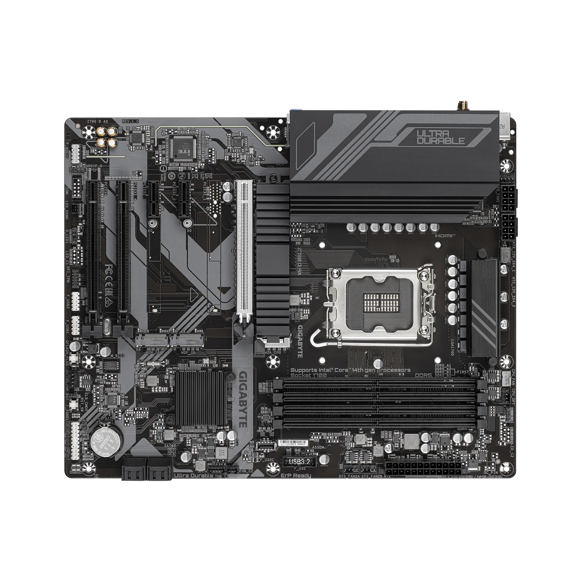 GIGABYTE Intel® Z790 Chipset for LGA 1700; 4x DDR5; 3x M2 G4; HDMI/DP; ATX