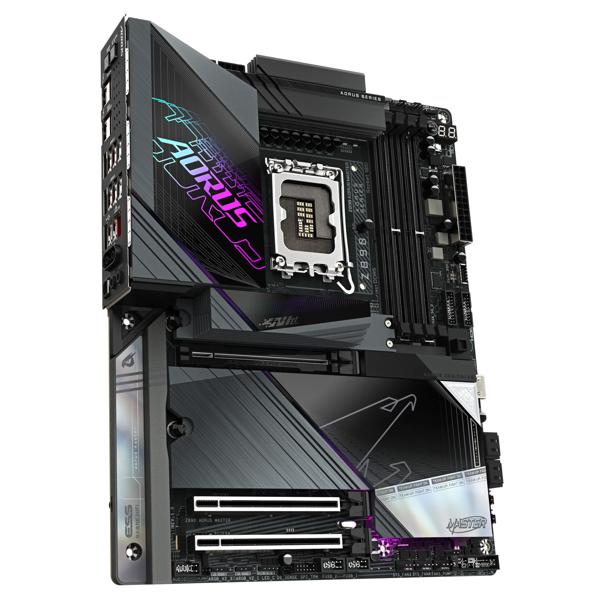 GIGABYTE Intel® Z890 Chipset for LGA 1851; 4x DDR5; 5x M2; 2xUSB4® USB Type-C®/HDMI (Front); ATX. 
