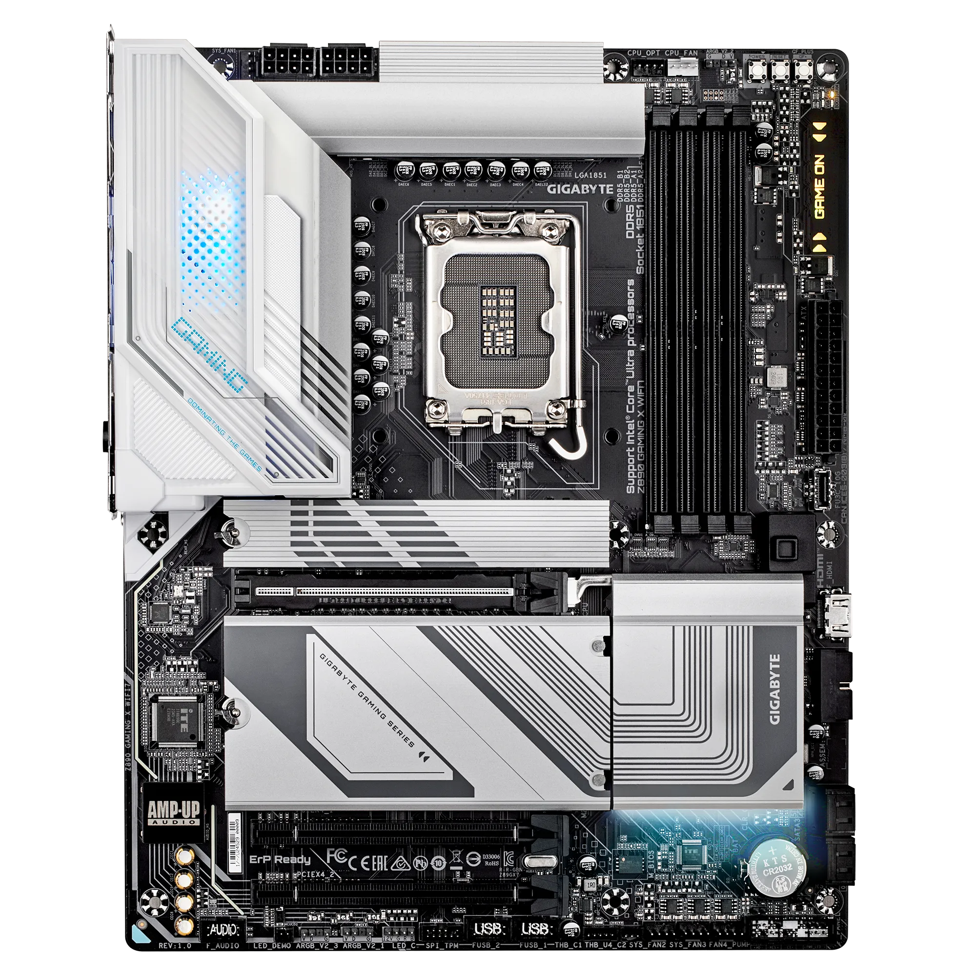 GIGABYTE Intel® Z890 Chipset for LGA 1851; 4x DDR5; 4x M2; USB4® USB Type-C®/DP/HDMI (Front); ATX.