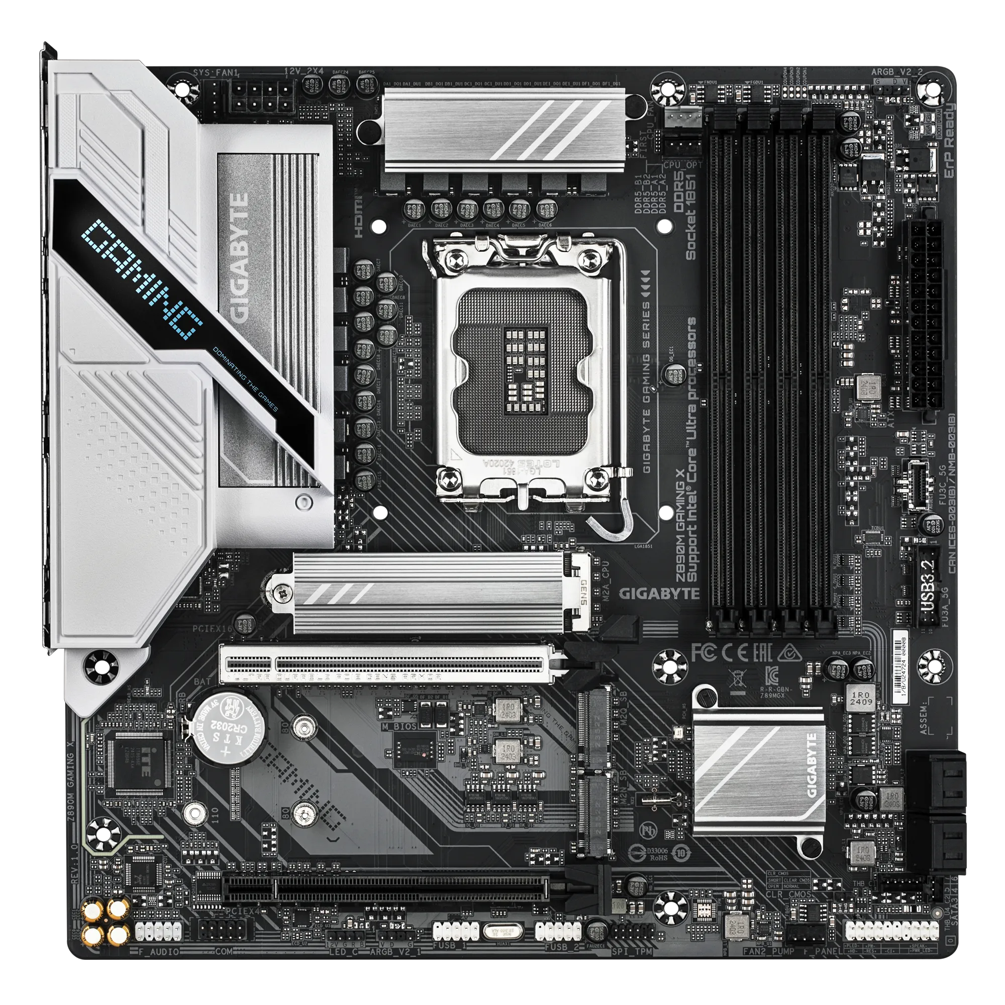 GIGABYTE Intel® Z890 Chipset for LGA 1851; 4x DDR5; 3x M2; HDMI/2x DP; mATX. 