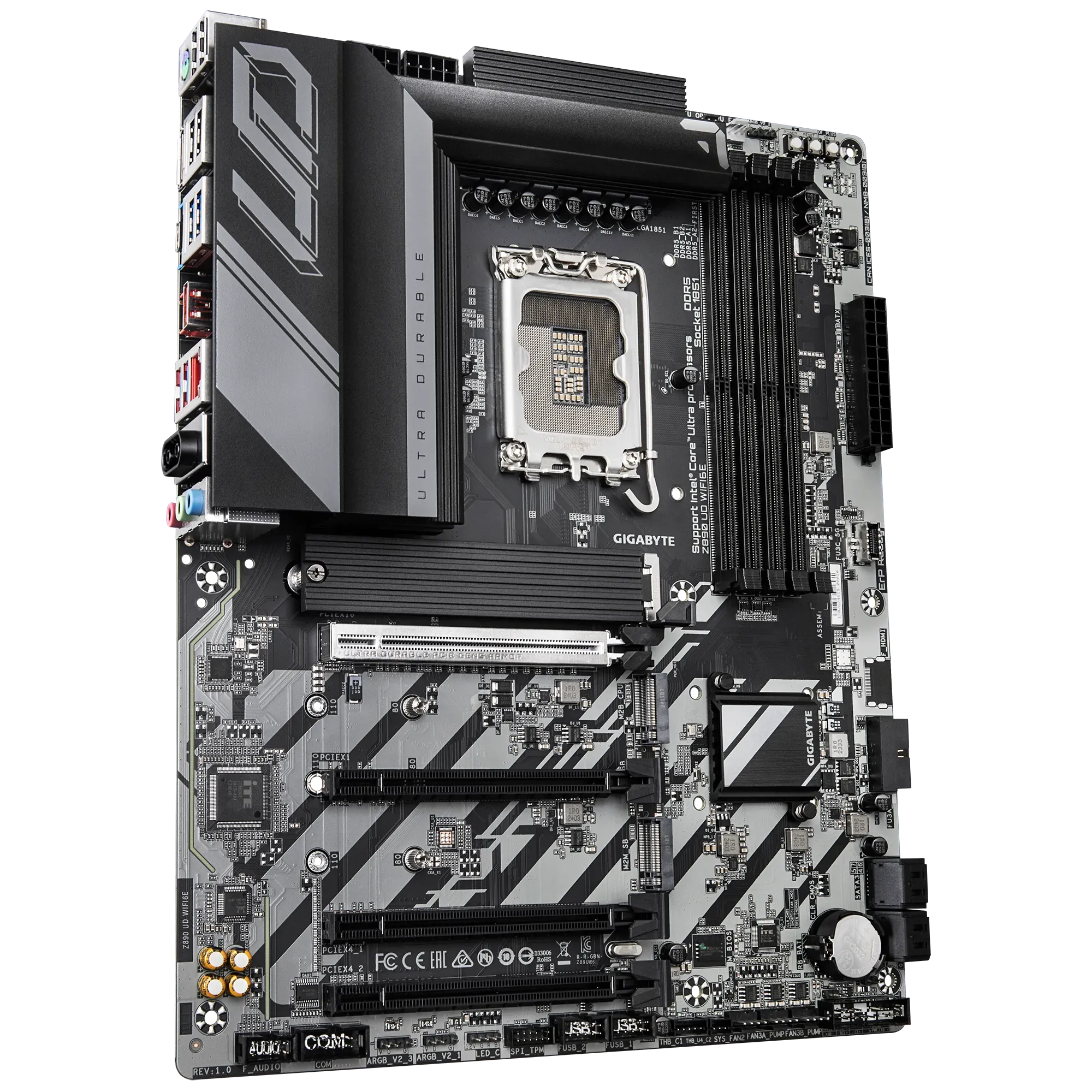 GIGABYTE Intel® Z890 Chipset for LGA 1851; 4x DDR5; 3x M2; USB4® USB Type-C®/DP; ATX. 